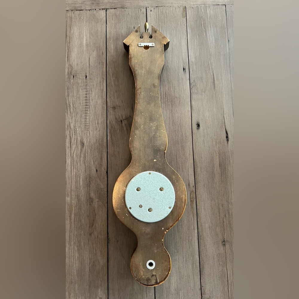Vintage Gischard Germany Mid Century Modern Banjo Barometer Weather Station - Picture 6 of 7